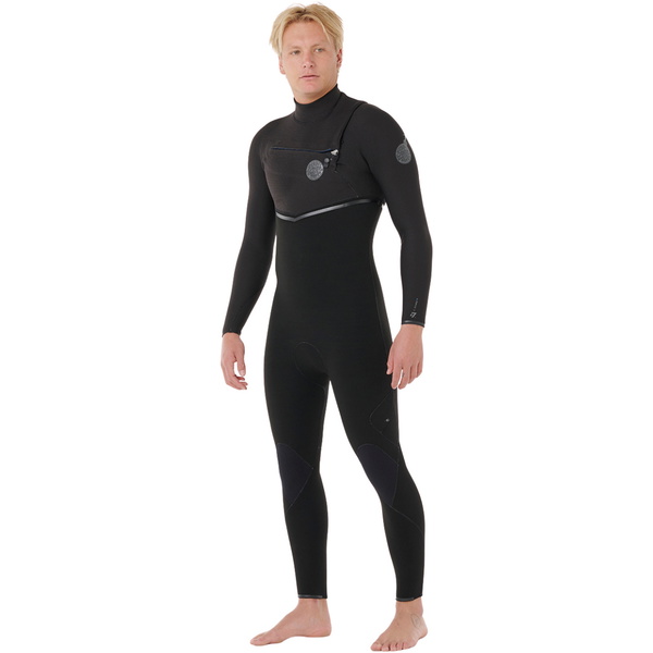 2026 Rip Curl Mens E-Bomb 5/3mm Chest Zip Wetsuit 17QMFS - Black